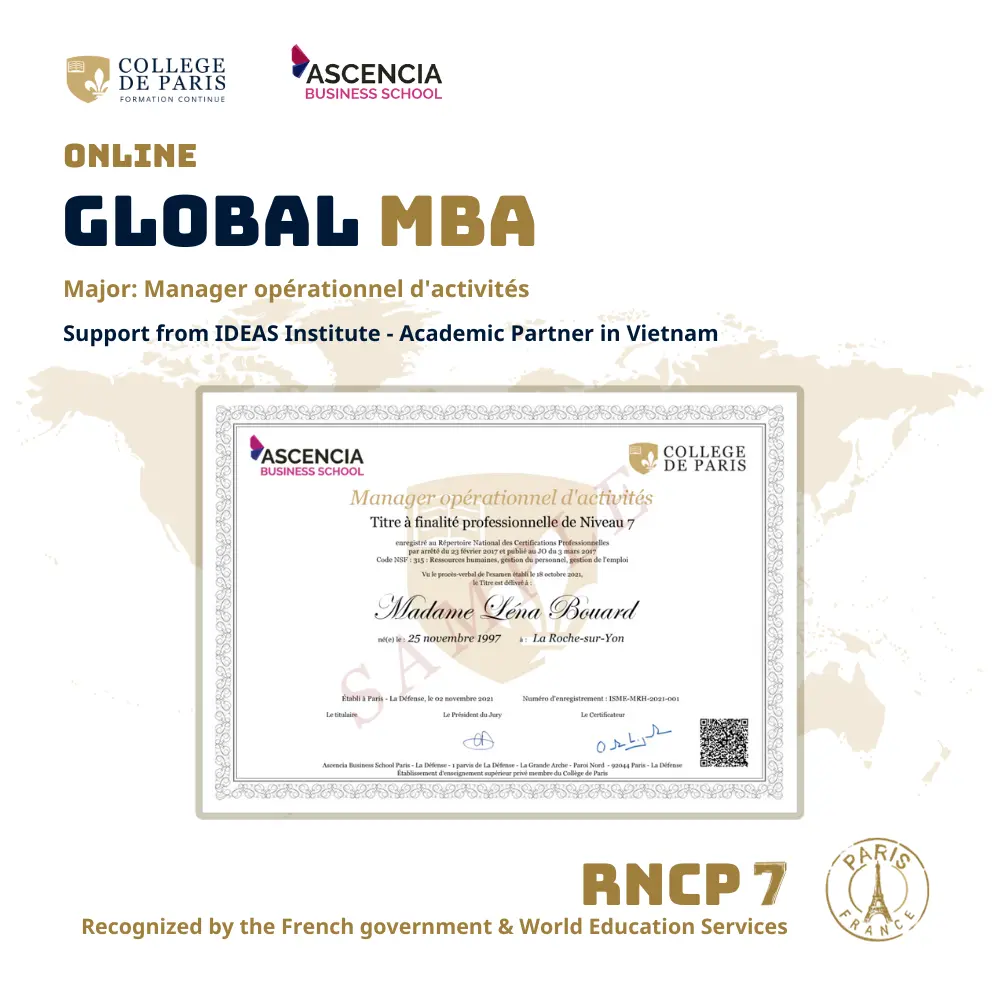 Giới thiệu Global MBA Đại học Ascencia Pháp