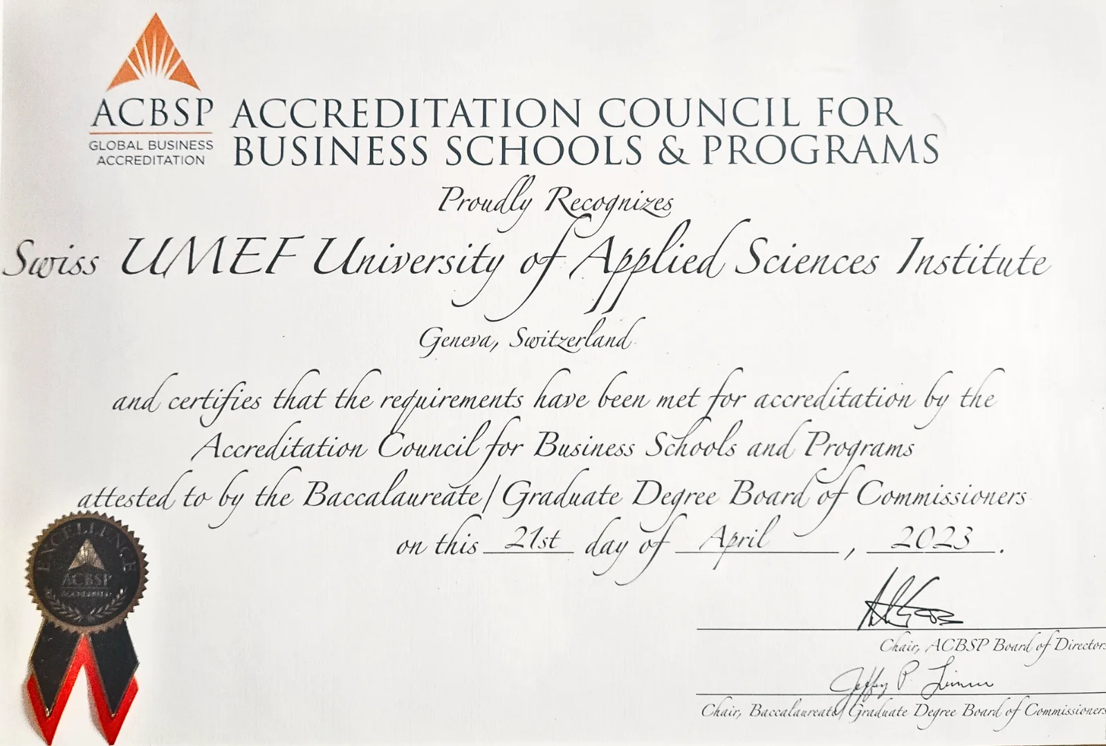 kiểm định acbsp-swiss umef