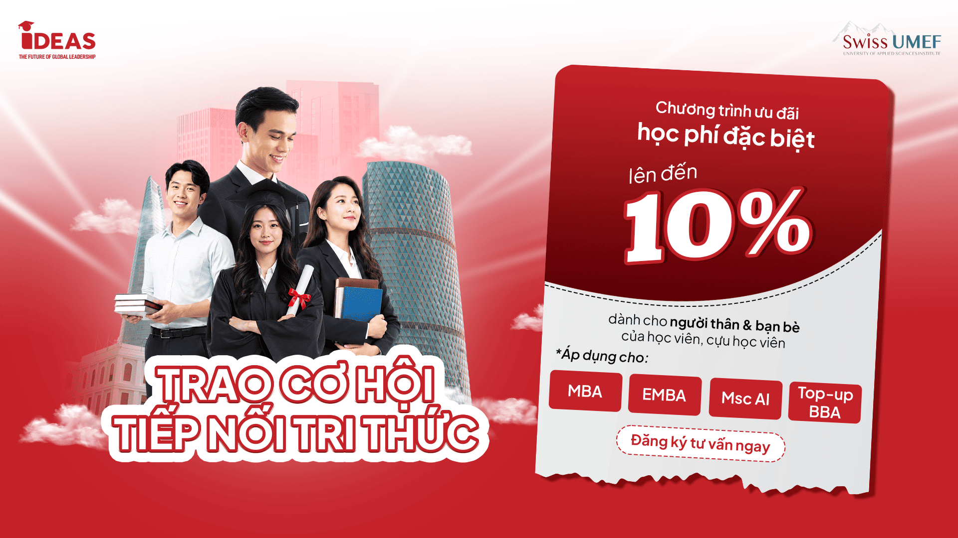 Ưu đãi học phí lên đến 10% cho người thân học viên tại IDEAS